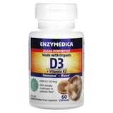 Enzymedica, Organic Vegan Vitamin D3+K2, 60 Capsules