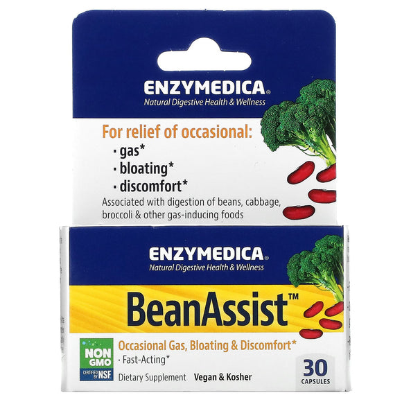 Enzymedica, BeanAssist, 30 Capsules - 670480130308 | Hilife Vitamins