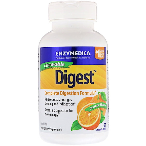 Enzymedica, Digest, 60 Chewables - 670480130438 | Hilife Vitamins