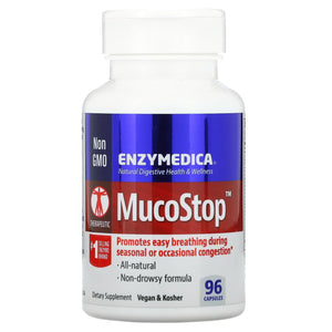Enzymedica, Mucostop, 96 Capsules - 670480241110 | Hilife Vitamins