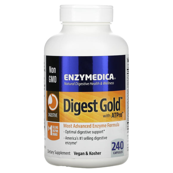 Enzymedica, Digest Gold With ATPRO, 240 Capsules - 670480272107 | Hilife Vitamins