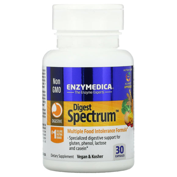 Enzymedica, Digest Spectrum, 30 Capsules - 670480291702  | Hilife Vitamins