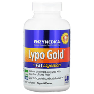 Enzymedica, Lypo Gold, 240 Capsules - 670480981320 | Hilife Vitamins