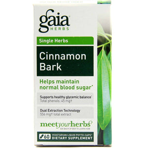 Gaia Herbs, Cinnamon Bark, 60 Capsules - 751063403207 | Hilife Vitamins