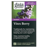 Gaia Herbs, Vitex Berry for Women, 60 Vegan Liquid Phyto-Caps UPC 751063144308 | HiLife Vitamins