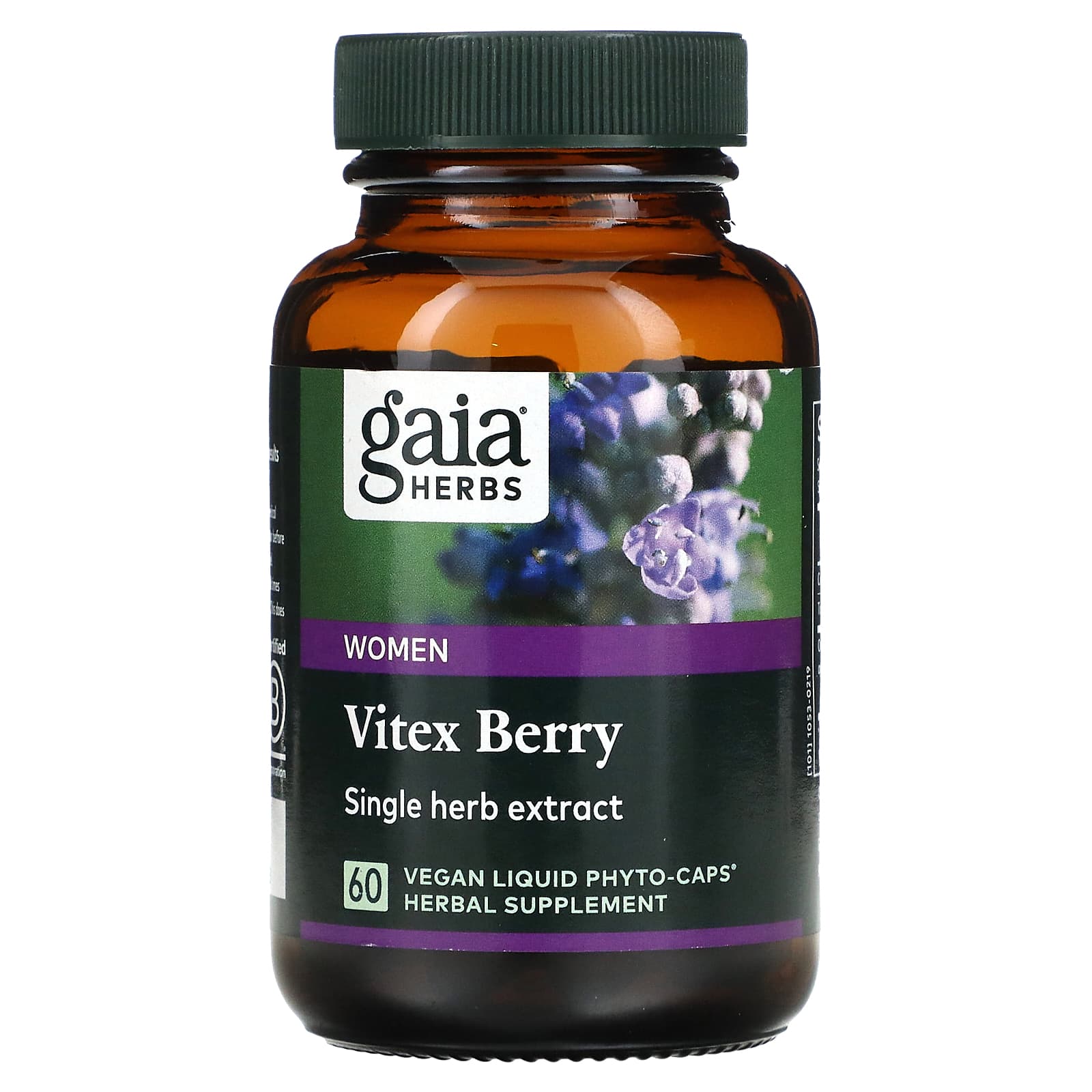 Gaia Herbs, Vitex Berry for Women, 60 Vegan Liquid Phyto-Caps UPC 751063144308 | HiLife Vitamins