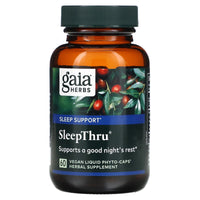 Gaia Herbs, SleepThru, 60 Vegan Liquid Phyto-Caps UPC 751063145763 | HiLife Vitamins