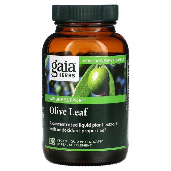 Gaia Herbs, Olive Leaf, 120 Capsules - 751063145817 | Hilife Vitamins