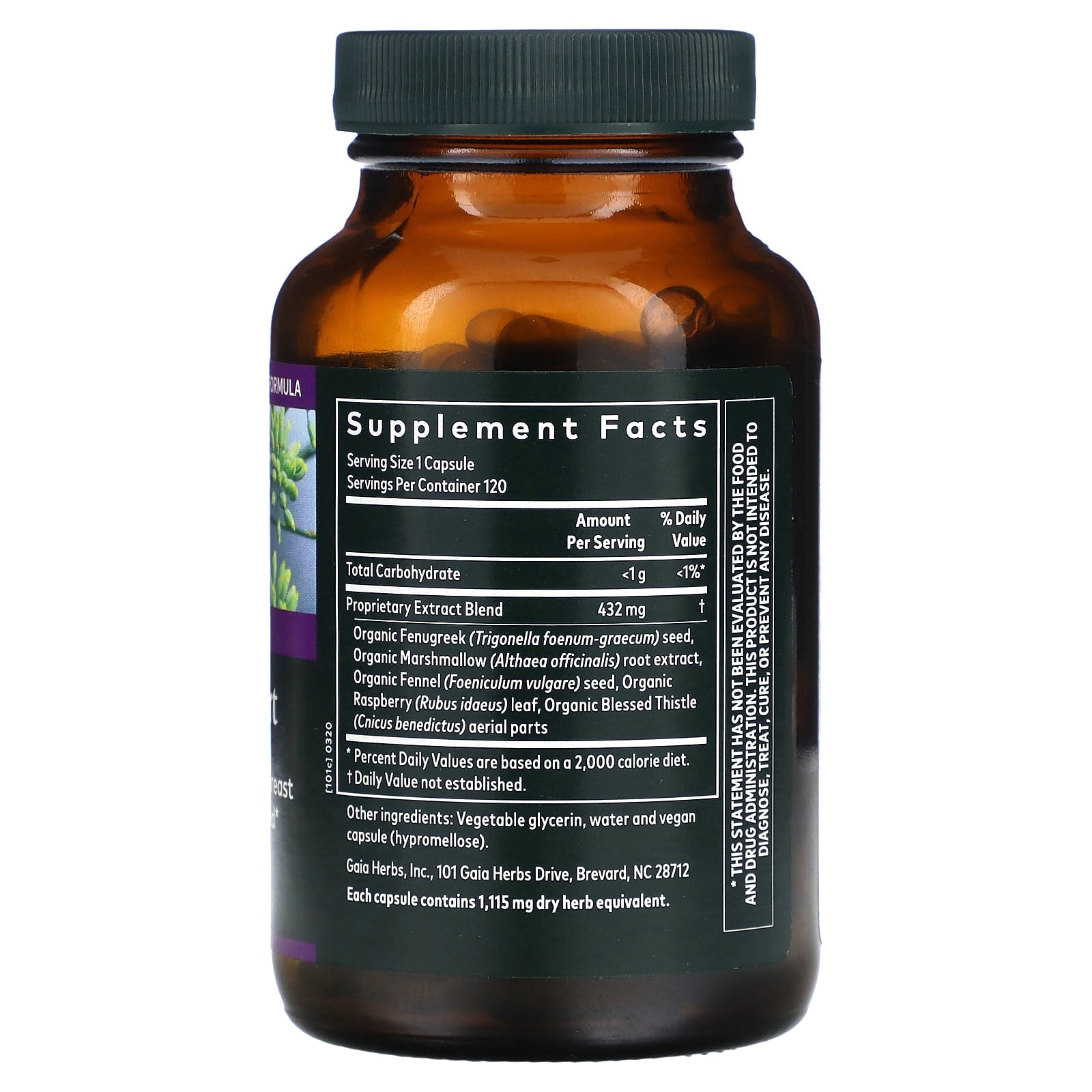 Gaia Herbs, Lactation Support, 120 Vegan Liquid Phyto-Caps UPC 751063145886 | HiLife Vitamins