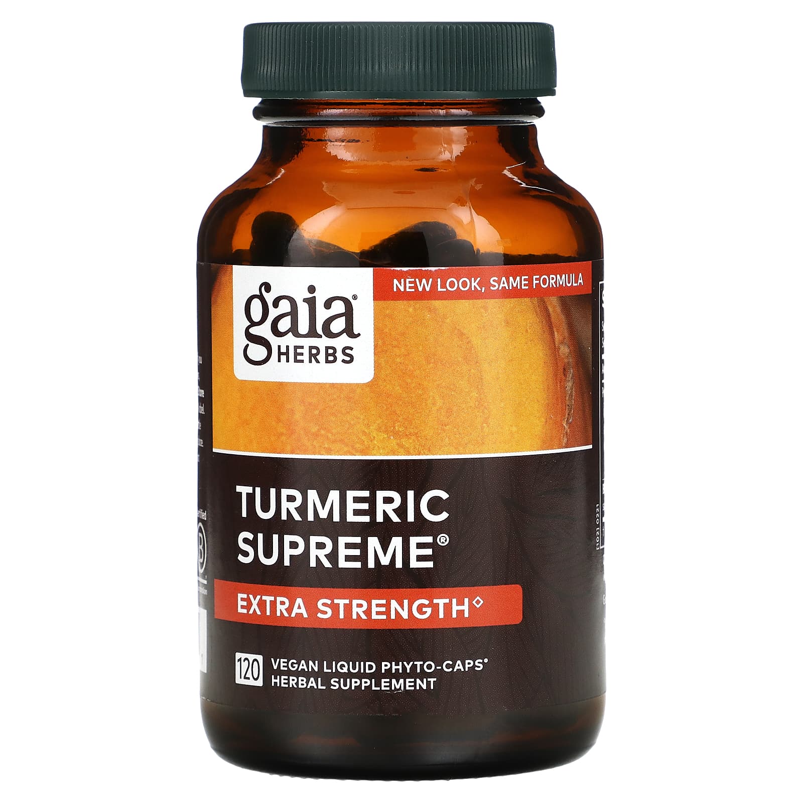 Gaia Herbs, Turmeric Supreme, Extra Strength, 120 Vegan Liquid Phyto-Caps UPC 751063145961 | HiLife Vitamins