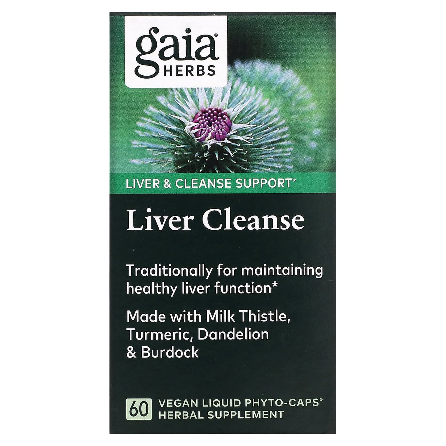 Gaia Herbs, Liver Cleanse, 60 Vegan Liquid Phyto-Caps UPC 751063146029 | HiLife Vitamins