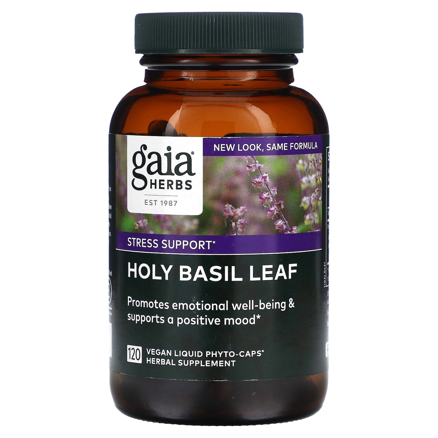 Gaia Herbs, Holy Basil Leaf, 120 Vegan Liquid Phyto-Caps UPC 751063146036 | HiLife Vitamins