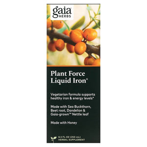 Gaia Herbs, Plantforce Liquid Iron, 8.5 oz - 751063146265 | Hilife Vitamins