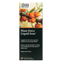 Gaia Herbs, Plant Force Liquid Iron, 16 Oz UPC 751063146272 | HiLife Vitamins