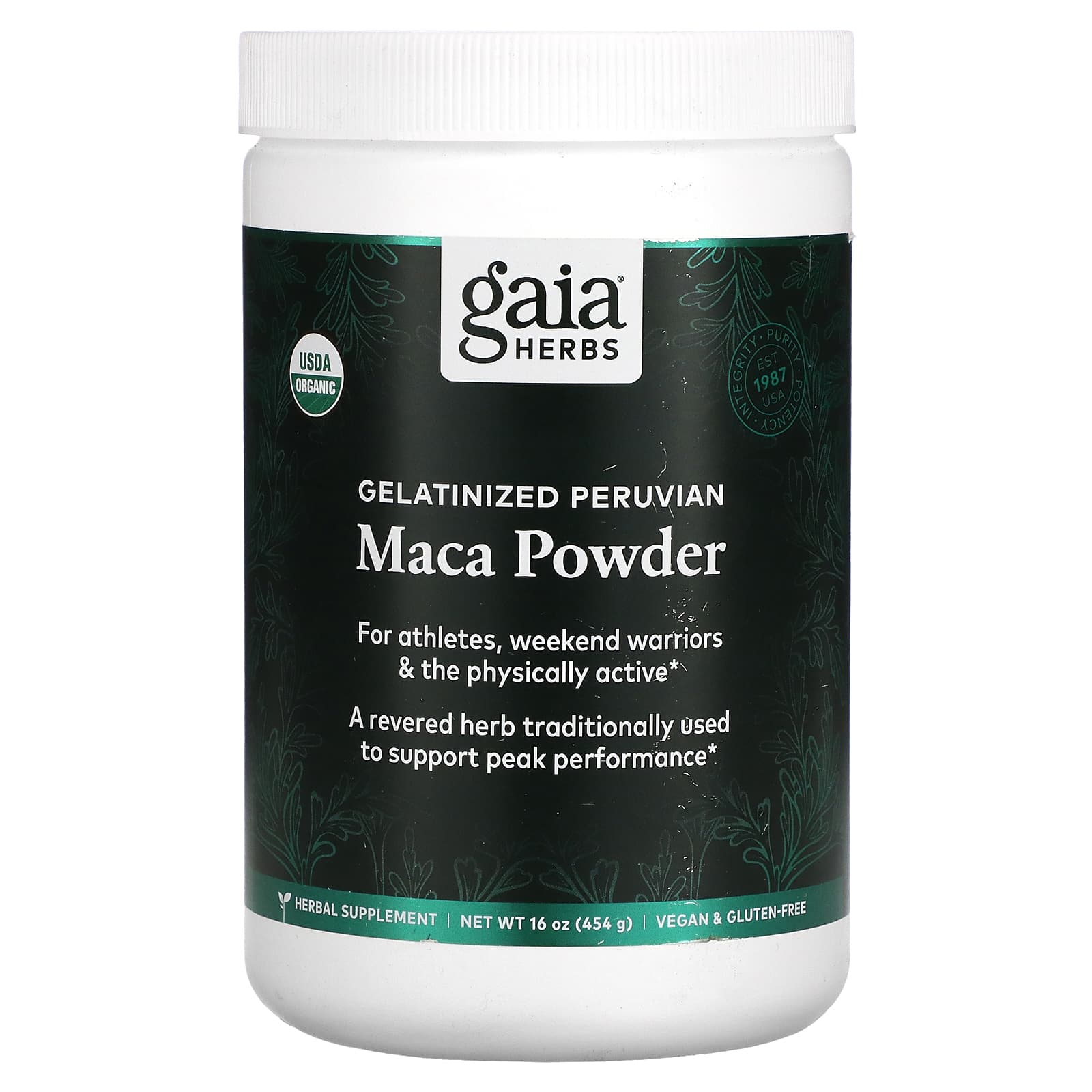Gaia Herbs, Gelatinized Peruvian Maca Powder, 16 Oz Liquid UPC 751063146326 | HiLife Vitamins