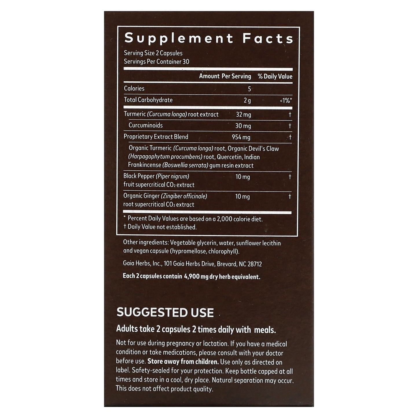 Gaia Herbs, Turmeric Supreme, Joint Health, 60 Vegan Liquid Phyto-Caps UPC 751063146456 | HiLife Vitamins