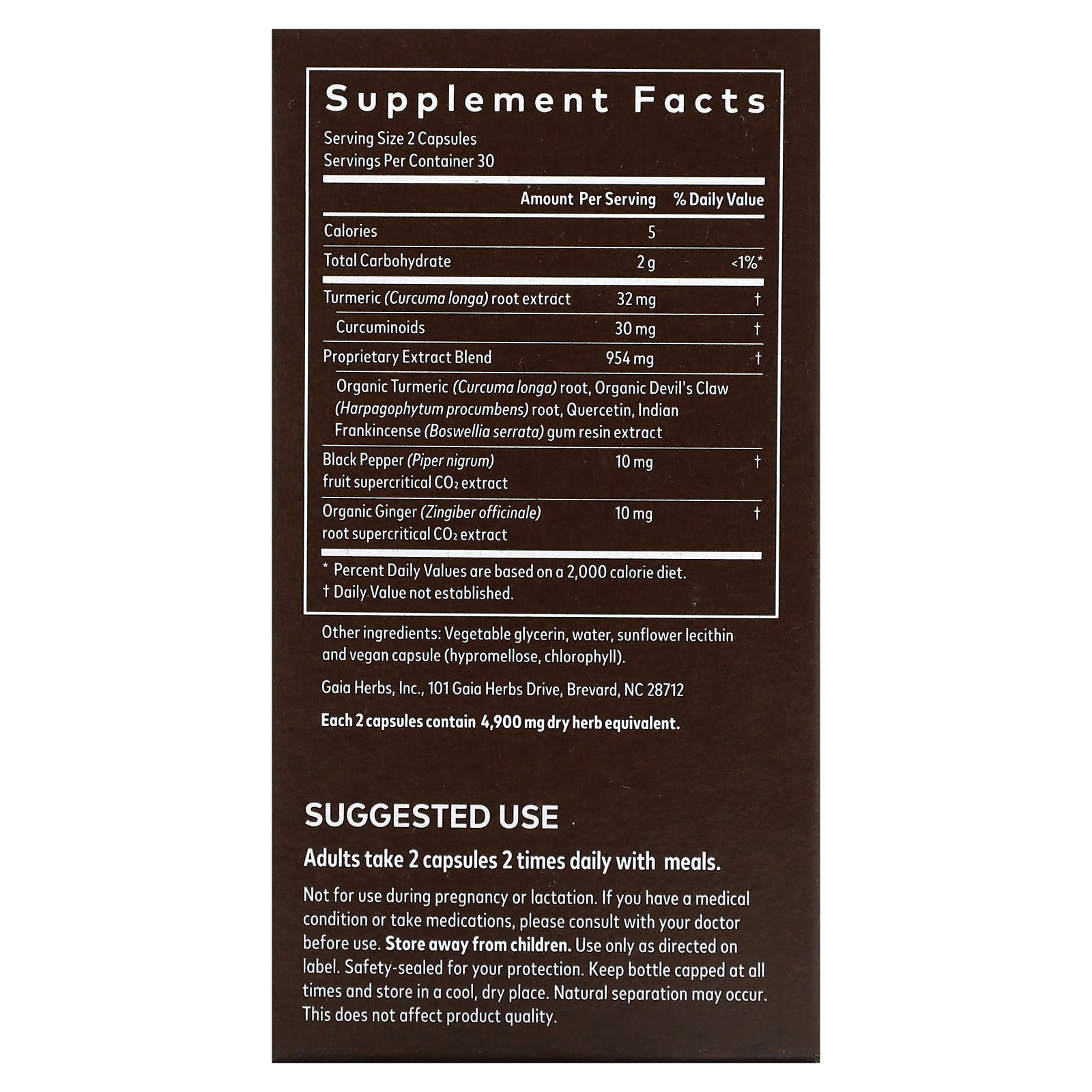 Gaia Herbs, Turmeric Supreme, Joint Health, 60 Vegan Liquid Phyto-Caps UPC 751063146456 | HiLife Vitamins