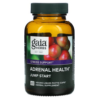 Gaia Herbs, Adrenal Health, Jump Start, 60 Vegan Liquid Phyto-Caps UPC 751063149402 | HiLife Vitamins