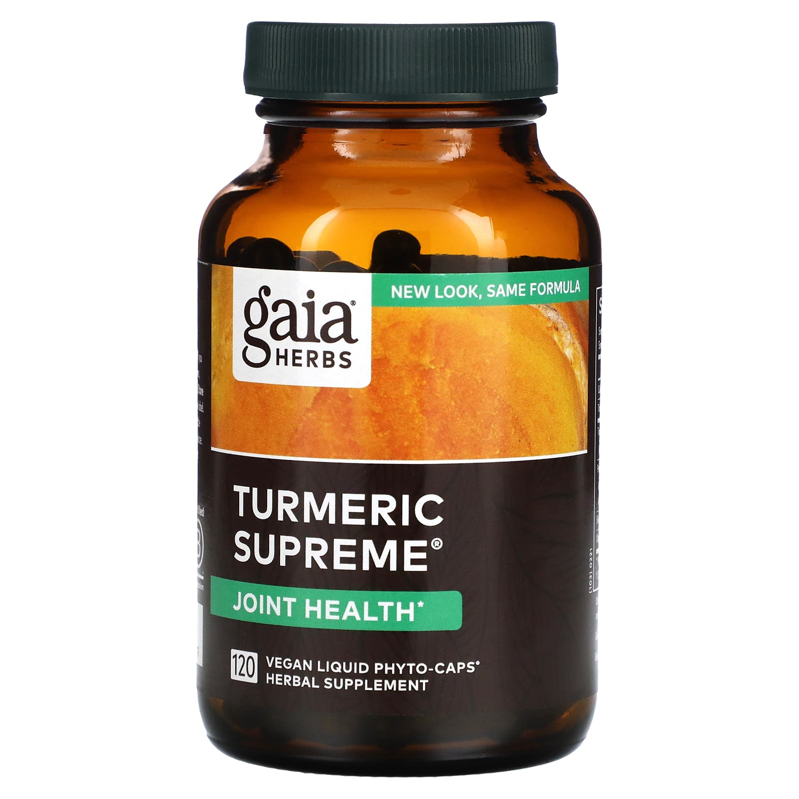 Gaia Herbs, Turmeric Supreme, 120 Vegan Liquid Phyto-Caps UPC 751063150279 | HiLife Vitamins