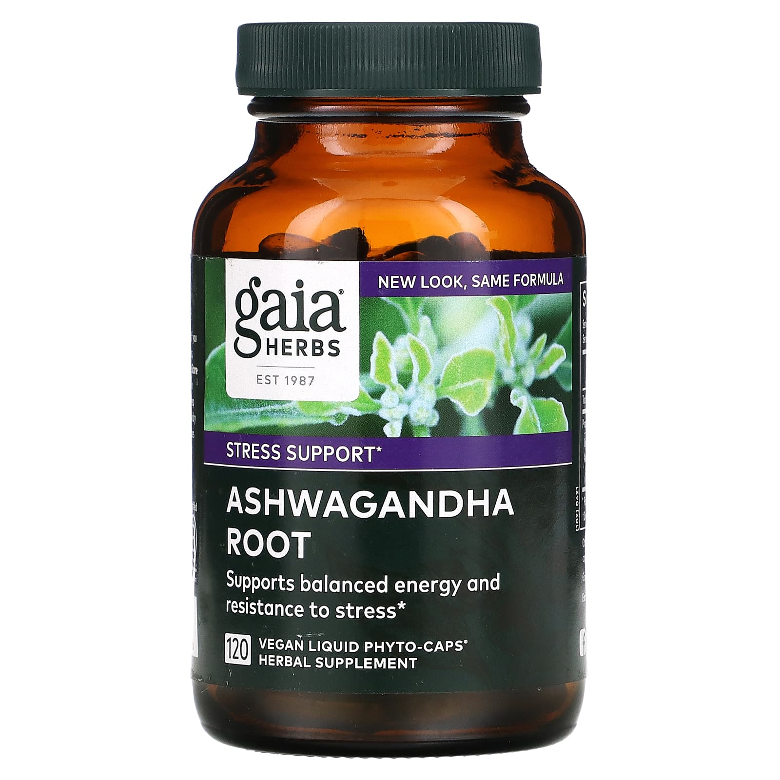 Gaia Herbs, Ashwagandha Root, 120 Vegan Liquid Phyto-Caps UPC 751063150286 | HiLife Vitamins