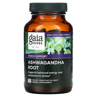 Gaia Herbs, Ashwagandha Root, 120 Vegan Liquid Phyto-Caps UPC 751063150286 | HiLife Vitamins