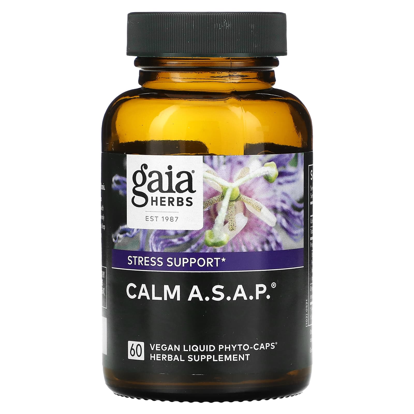 Gaia Herbs, Calm A.S.A.P., 60 Vegan Liquid Phyto-Caps UPC 751063150491 | HiLife Vitamins