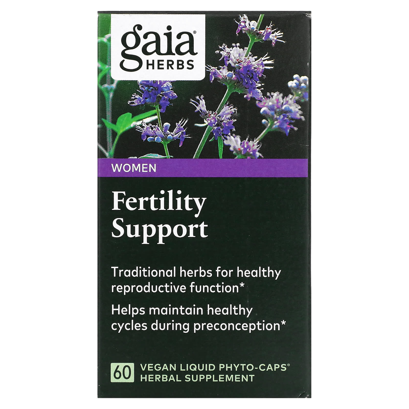 Gaia Herbs, Fertility Support for Women, 60 Vegan Liquid Phyto-Caps UPC 751063150880 | HiLife Vitamins