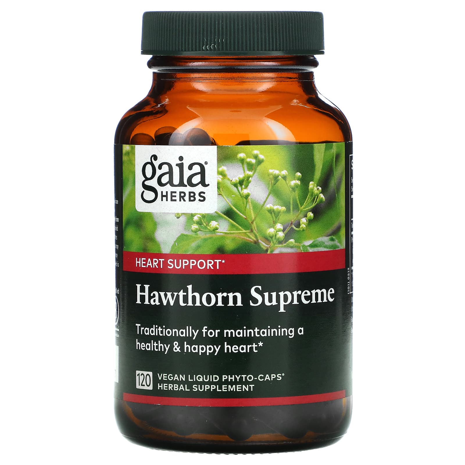 Gaia Herbs, Hawthorn Supreme, 120 Vegan Liquid Phyto-Caps UPC 751063151177 | HiLife Vitamins