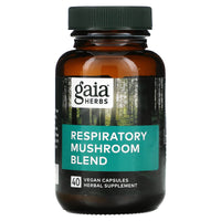 Gaia Herbs, Respiratory Mushroom Blend, 40 Vegan Capsules UPC 751063151719 | HiLife Vitamins