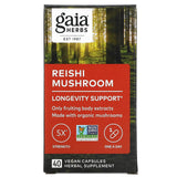 Gaia Herbs, Reishi Mushroom, 40 Vegan Capsules - 751063151764 | Hilife Vitamins