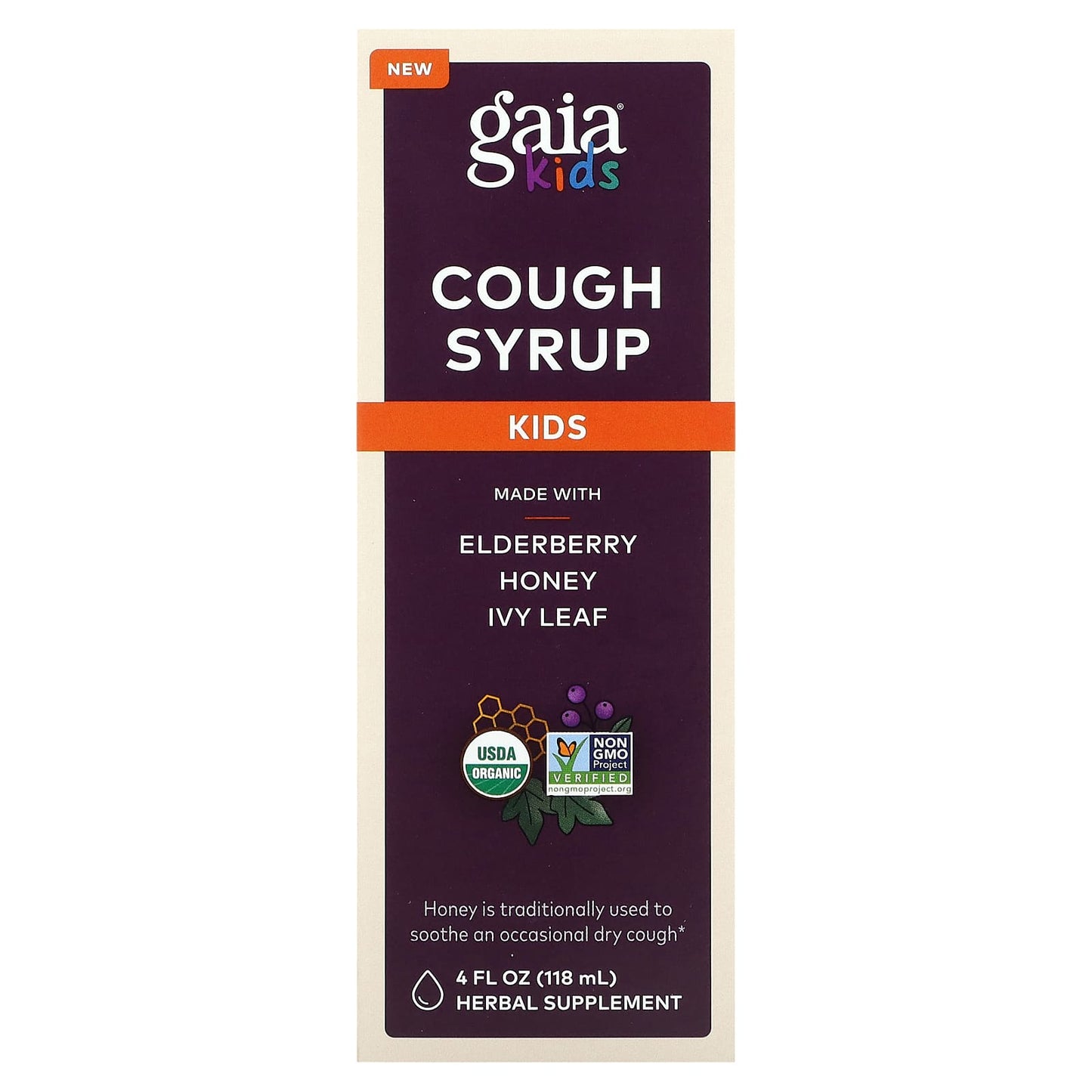 Gaia Herbs, Kids, Cough Syrup, 4 Oz Syrup UPC 751063152181 | HiLife Vitamins