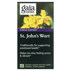 Gaia Herbs, St. Johnswort, 60 Capsules - 751063395922 | Hilife Vitamins