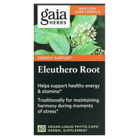 Gaia Herbs, Eleuthero Root, 60 Vegan Liquid Phyto-Caps UPC 751063396721 | HiLife Vitamins
