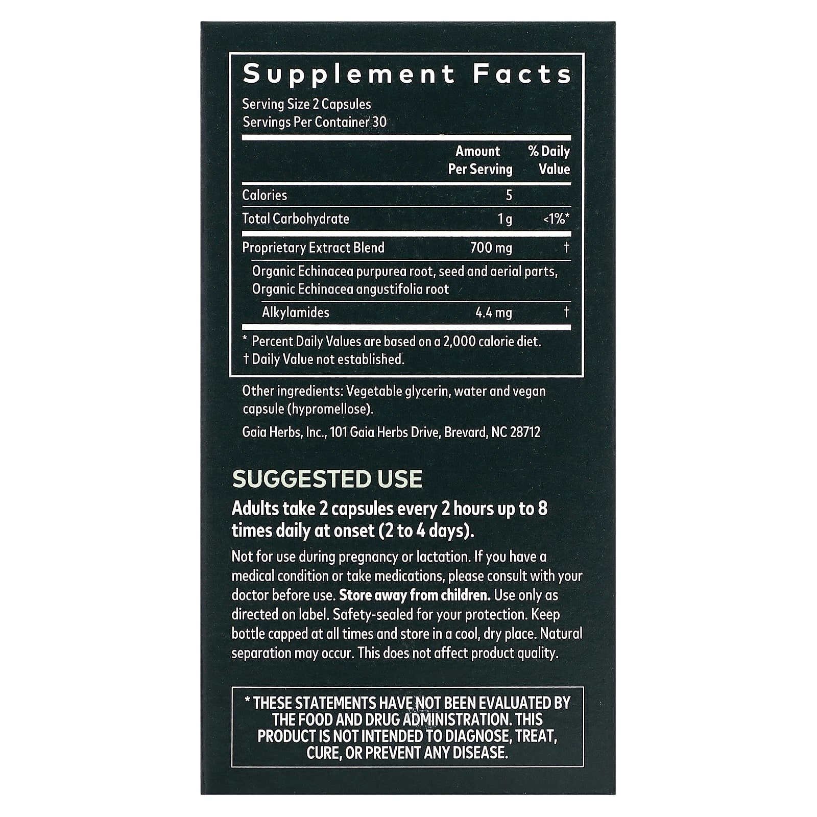 Gaia Herbs, Echinacea Supreme, 60 Vegan Liquid Phyto-Caps UPC 751063398404 | HiLife Vitamins
