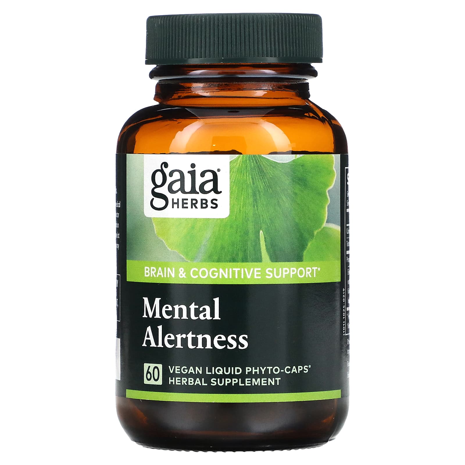 Gaia Herbs, Mental Alertness, 60 Vegan Liquid Phyto-Caps UPC 751063398602 | HiLife Vitamins