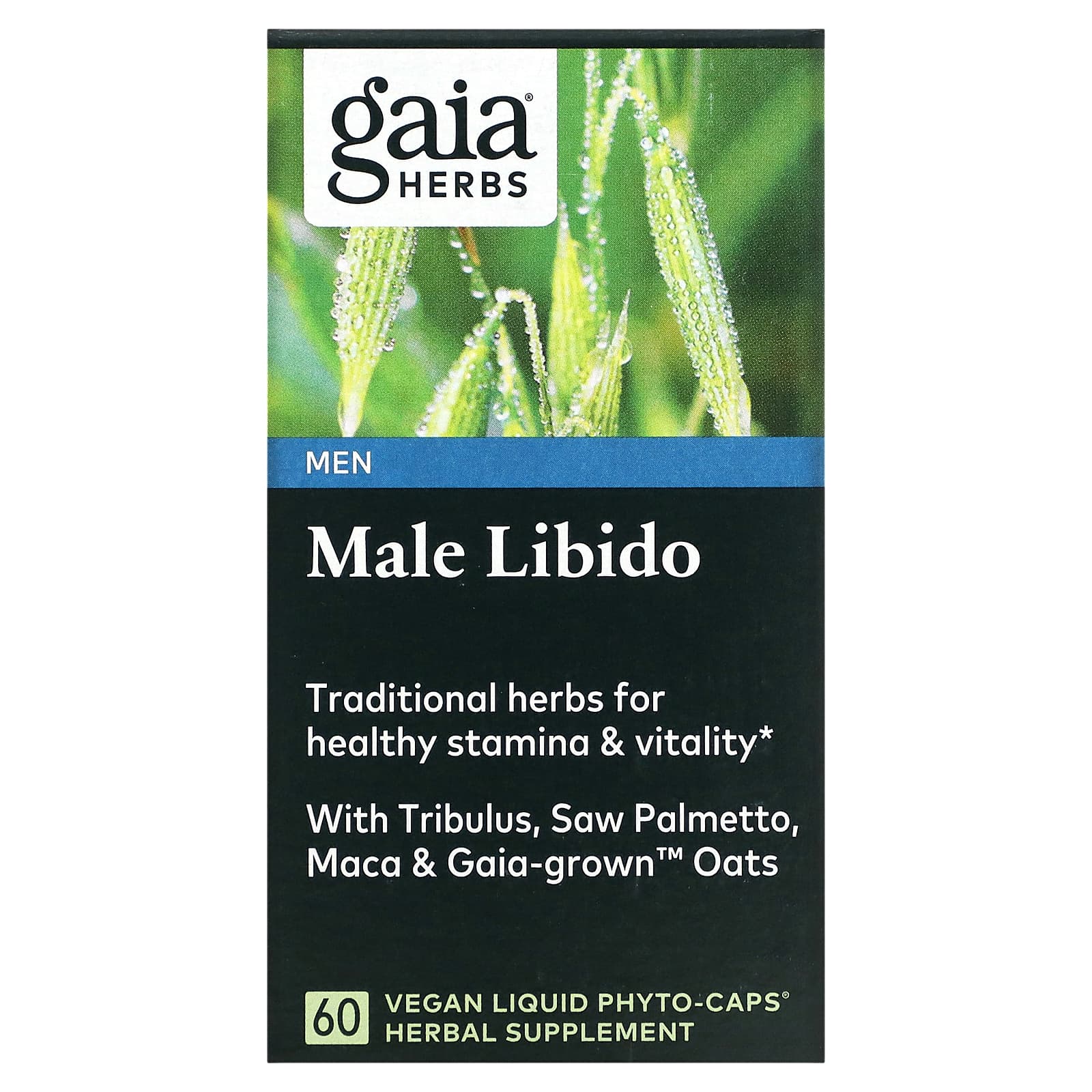 Gaia Herbs, Male Libido, 60 Vegan Liquid Phyto Caps UPC 751063399104 | HiLife Vitamins