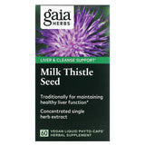 Gaia Herbs, Milk Thistle Seed, 60 Vegan Liquid Phyto-Caps - 751063399203 | Hilife Vitamins