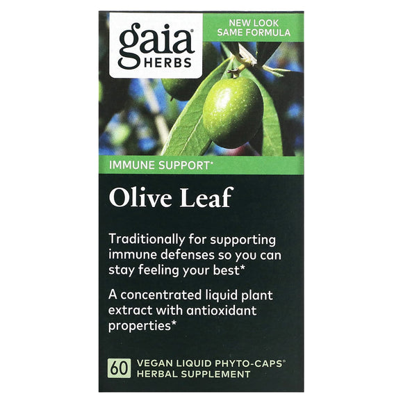 Gaia Herbs, Olive Leaf, 60 Capsules - 751063399401 | Hilife Vitamins