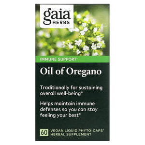 Gaia Herbs, Oil Of Oregano, 60 Capsules - 751063399500 | Hilife Vitamins