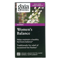 Gaia Herbs, Wome’s Balance, 60 Vegan Liquid Phyto-Caps UPC 751063399609 | HiLife Vitamins