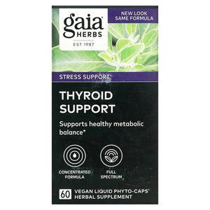 Gaia Herbs, Thyroid Support, 60 Capsules - 751063399906 | Hilife Vitamins