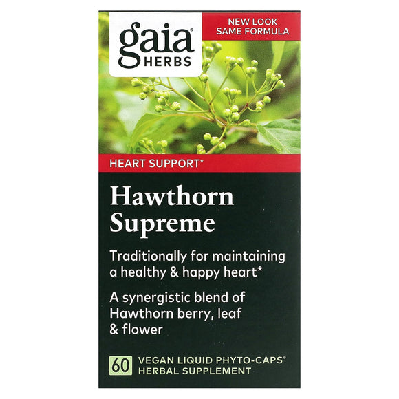 Gaia Herbs, Hawthorn Supreme, 60 Capsules - 751063400008 | Hilife Vitamins