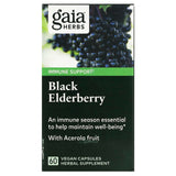Gaia Herbs, Black Elderberry with Acerola Fruit, 60 Vegan Liquid Phyto-Caps - 751063400602 | Hilife Vitamins