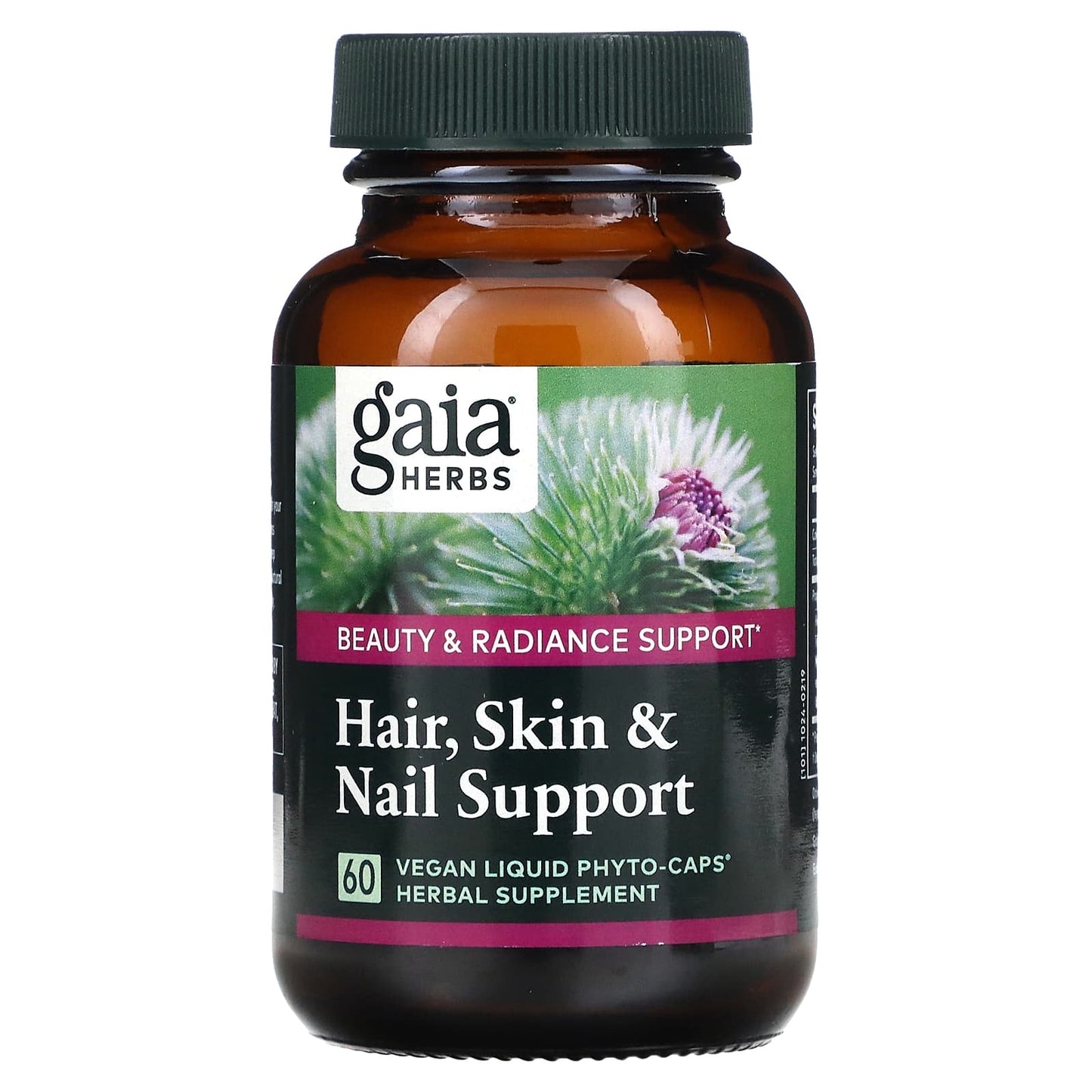 Gaia Herbs, Hair, Skin & Nail Support, 60 Vegan Liquid Phyto-Caps UPC 751063400800 | HiLife Vitamins