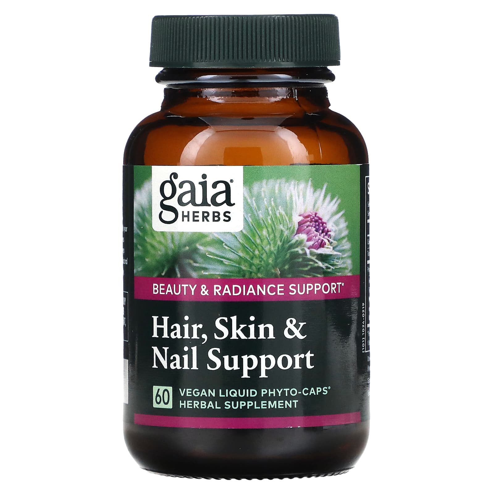 Gaia Herbs, Hair, Skin & Nail Support, 60 Vegan Liquid Phyto-Caps UPC 751063400800 | HiLife Vitamins