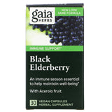 Gaia Herbs, Black Elderberry with Acerola Fruit, 30 Vegan Liquid Phyto-Caps - 751063403726 | Hilife Vitamins