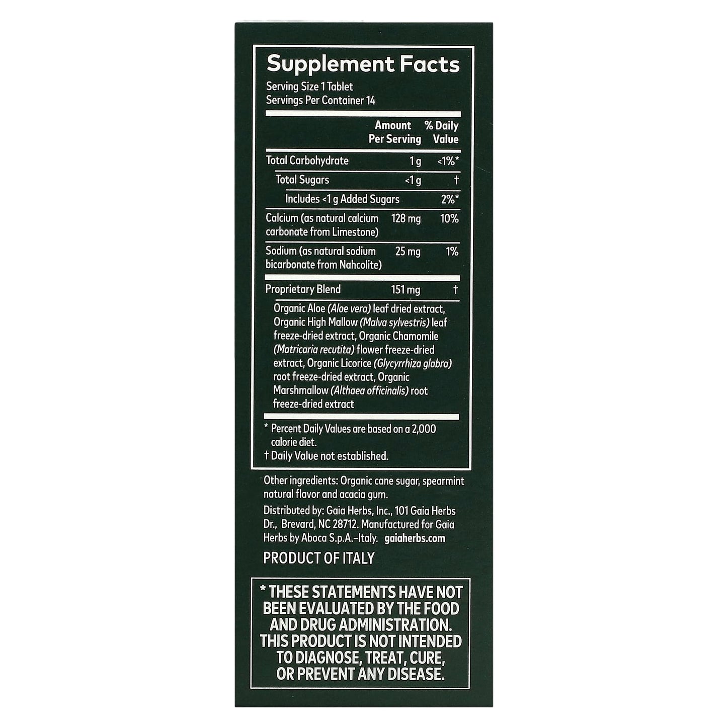 Gaia Herbs, Reflux Relief, 24 Tablets UPC 751063996174 | HiLife Vitamins