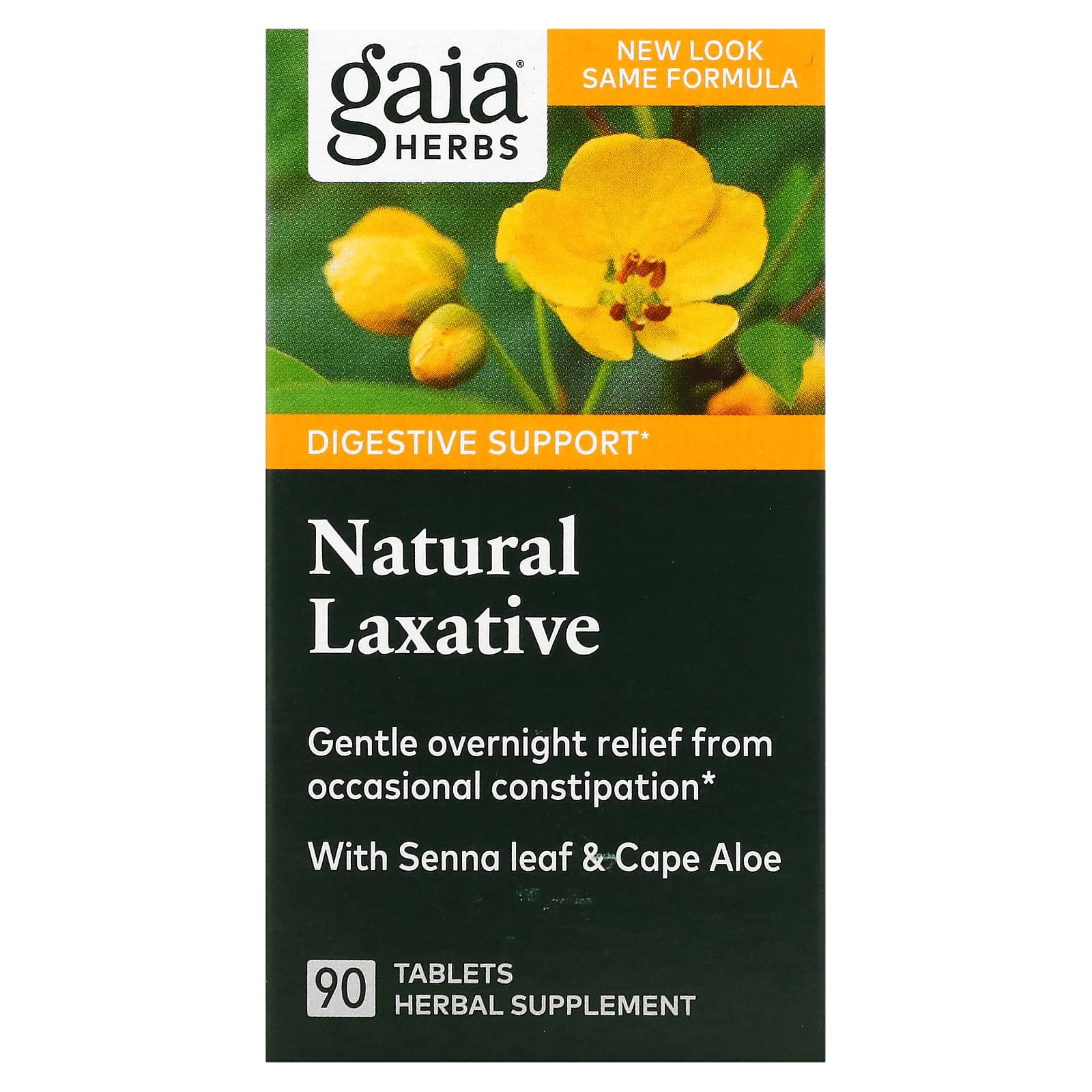 Gaia Herbs, Natural Laxative, 90 Tablets UPC 751063996211 | HiLife Vitamins