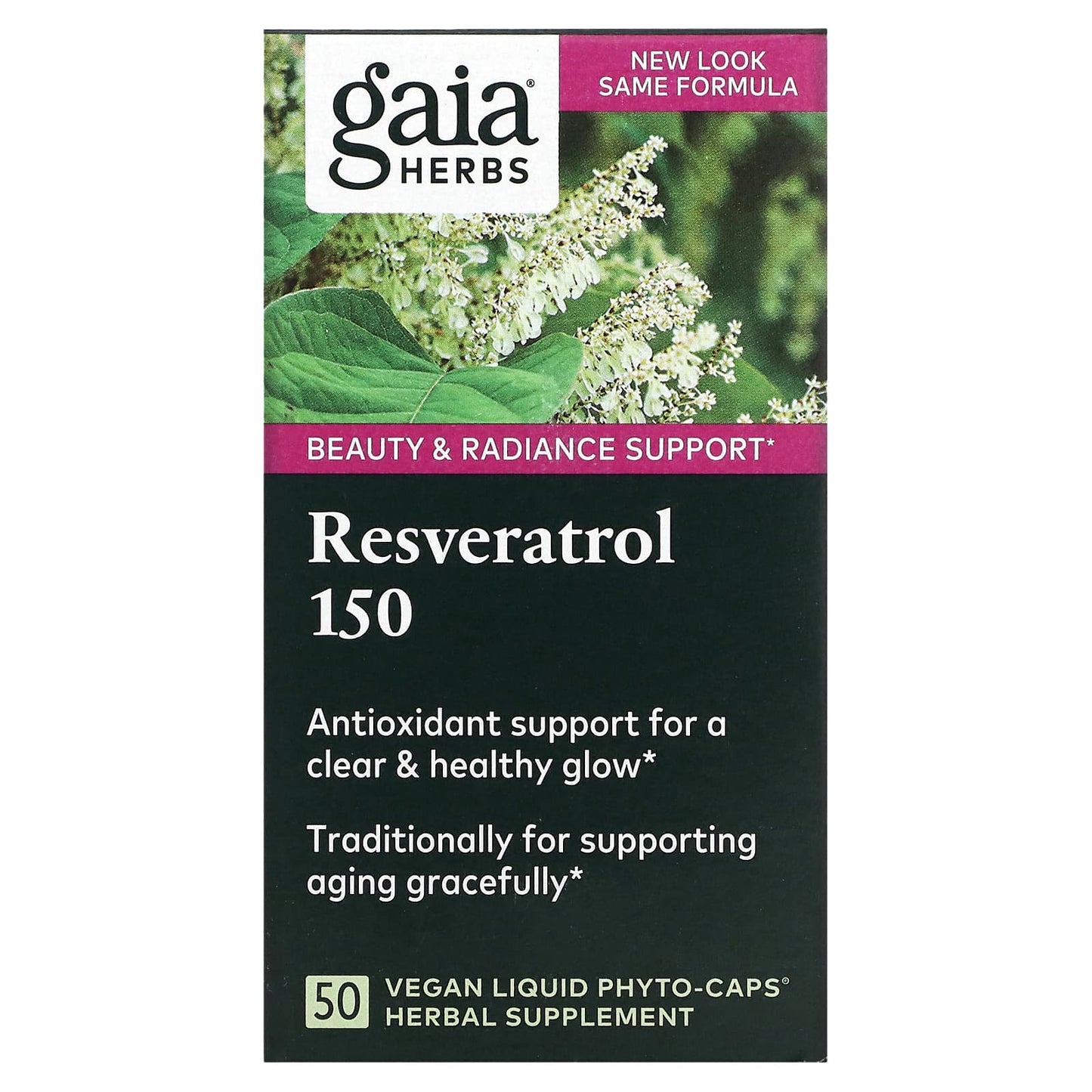 Gaia Herbs, Resveratrol 150, 50 Vegan Liquid Phyto-Caps UPC 751063996648 | HiLife Vitamins