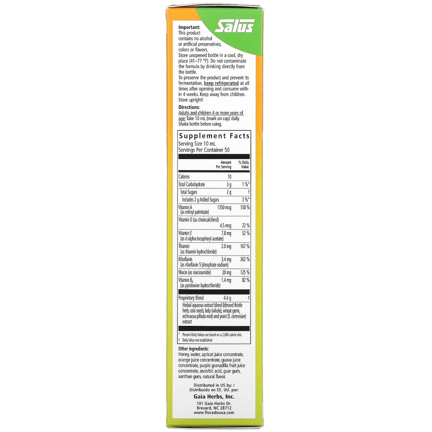 Gaia Herbs, Floradix, Epresat, Liquid Herbal Supplement, 17 Oz Liquid Extract UPC 850026260052 | HiLife Vitamins